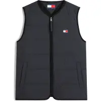 Tommy Hilfiger Liivi 'Lightweight Down Quilted' laivastonsininen / grafiitti / punainen / valkoinen