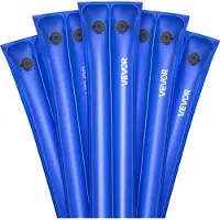 Vevor -allassuojan vesipussit, 5 pakkausta 2560 mm, kaksikammioiset allassuojan vesiputket, 0,4 mm paksut PVC-pussit, painot vuotamattomalla kierrekorkilla, maanalaisiin uima-allassuojauksiin talvisulk