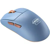 Cherry XTRFY CX-M68W-BLUE, Oikeakätinen, Langaton RF, 26000 DPI, Musta, Sininen, Ruskea
