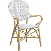 Sika-Design Isabell-nojatuoli valkoinen cappuchino-pisteellä