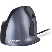 Evoluent – BakkerElkhuizen Evoluent D, Oikeakätinen, Vaakasuuntainen muotoilu, Laser, USB A-tyyppi, 3200 DPI, Musta (BNEEVRDS)