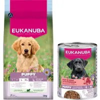 Eukanuba - Dog Puppy & Junior Large Lamb & Rice Blue 12 kg - Koirat - Koiranruoka - Kuivaruoka