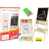 Leantoys 2-in-1 magneettinen liitutaulu + laskutikku