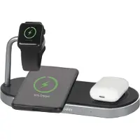 Verbatim Charger , 3-in-1 wireless charger, for two iPhones and Apple Watch, black, 9V, 35W, MFi and Qi certification