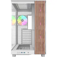 Thermaltake View 380 XL WS ARGB Snow, Midi Tower, PC, Valkoinen, ATX, mikro ATX, Mini-ITX, SPCC, Karkaistu lasi, Pelaaminen (CA-11E-00M6WN-WS)