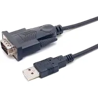 Equip 133391, Musta, 1,5 m, USB A-tyyppi, DB-9, Uros, Uros