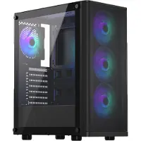Endorfy Ventum 200 ARGB-täystornikotelo ikkunalla ja RGB-valaistuksella, musta