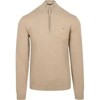 Gant Superfine Lambswool Half Zip - Beige - XL