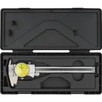 Mitutoyo työntömitta 505-732 kellolla 0–150 mm, 0,01 mm, 1 mm/kierros, tasaterä