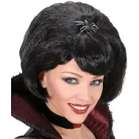 Finidi Musta lesken peruukki - Halloween-peruukit