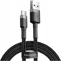 Baseus Cafule USB 2.0 / Type-C Kaapeli CATKLF-AG1 - 0.5m - Musta / Harmaa