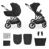 Kinderkraft Prime 3 2-in-1 Yhdistelmävaunut, Venezian Black