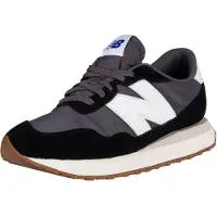 New Balance for man. MS237V1 Leather sneakers MS237GA black (45.5), Flat, Laces, Casual, Sport, Running, Multisport