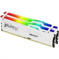 Kingston FURY Beast RGB 16 Gt (2 x 8 Gt) DDR5 5200 MHz, CL40 -muisti, valkoinen (XMP & EXPO)