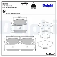 Delphi Jarrupalasarja (4kpl), levyjarru LP2073