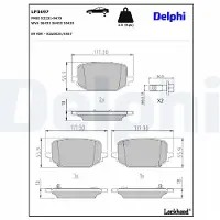 Delphi Jarrupalasarja (4kpl), levyjarru LP3697