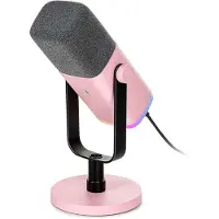 Fifine AmpliGame AM8, USB, XLR, dynaaminen -mikrofoni, pinkki