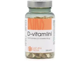 Natura Media D-vitamiiniöljykapselit 50mcg n200