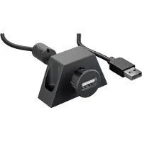 Pro USB 2.0 nopea jatkojohto kaapelinpitimellä, musta