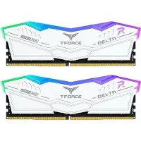 Team Group RAM DDR5 32 GB (2x16 GB) 6400 MHz CL32 with RGB in white, Dual Kit, Intel XMP 3.0, 1.35 V (FF4D532G6400HC32ADC01)