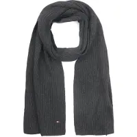 Tommy Hilfiger Th Flag Pima Cotton Cash Scarf - Grey - ONE SIZE