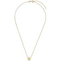 Tory Burch Icon Enamel Pendant Necklace - Gold - ONE SIZE
