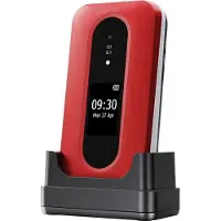 Doro Leva L30, simpukka, yksi SIM, 7,11 cm (2,8"), 2 MP, 1150 mAh, punainen, valkoinen