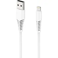 2GO 797288, 1 m, Lightning, USB B, Uros, Uros, Valkoinen