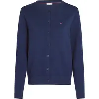 Tommy Hilfiger Cotton Jersey C-Nk Ls Cardi - Navy - L