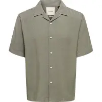 Only & Sons Onsperu Ss Reg Tencel Shirt Noos - Khaki green - L