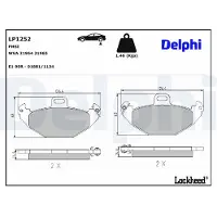 Delphi Jarrupalasarja (4kpl), levyjarru LP1252