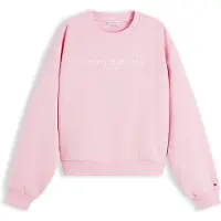 Tommy Hilfiger Collegepaita 'Logo Relaxed' roosa / valkoinen