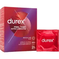 Durex Feel Thin Extra Lubricated kondomit 24 kpl
