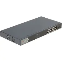 Hikvision DS-3E1518P-SI, 16 port Fast Ethernet Smart PoE Switch, 225W, sininen