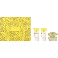 Versace Yellow Diamond Gift Set Eau De Toilette 50ml Spray 50ml Shower Gel 50ml Body Lotion