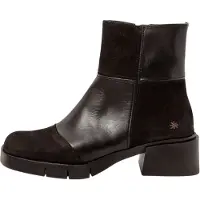 Art for woman. 112851101003_001 Leather Ankle Boots 1285 Warsaw black (41), 3 to 5 cm, Zip, Casual