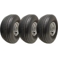 Parnells 15x6,00-6 Multi Rib -ruohonleikkurin pyörät 6-kerroksiset P508 rengasvanteet, 25 mm:n laakerit (3 kpl sarja)