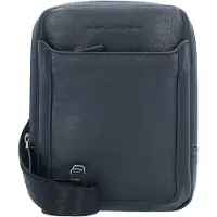 Piquadro Black Square Crossbody-laukku Nahka 17 cm Musta