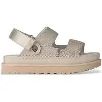 Ugg for woman. 1177852 Goldenstar Crackle Glide taupe sandals (37), Leather, 3 to 5 cm, Velcro, Casual
