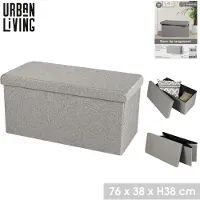 Urban Living Kube 'pellavainen' kokoontaitettava säilytyspenkki