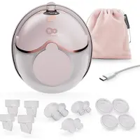 Kinderkraft MamaFlow Sähkökäyttöinen Rintapumppu Hands-Free, Vaaleanpunainen