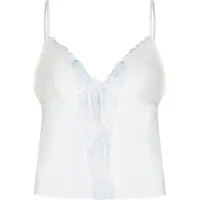 Hunkemoller Cami Satin Emb Peonie - White - XS