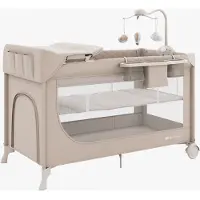Kinderkraft LEODY UP Matkasänky + Lisätarvikkeet, Beige