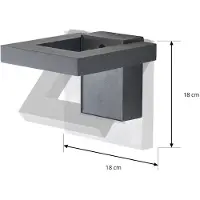 LINDBY Led ulkoseinävalaisin Orbin , Alumiini/harmaa/sinkki, Alumiini, Moderni