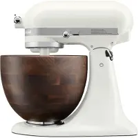 KitchenAid Artisan yleiskone, 4,7 litraa, puukulho pähkinäpuusta, porcelain