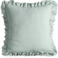 Eurofirany Koristetyynynpäällinen MUSLIN1 mintunvärinen musliini 45x45 cm