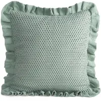 Eurofirany Koristeellinen tyynynpäällinen CHP/MUSLIN/2 musliini 45x45 vihreä