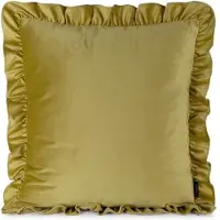 Eurofirany Koristetyynynpäällinen Brenda 60x60 Sametti Sinapinkeltainen Röyhelöillä
