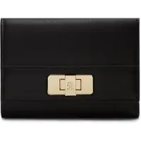 Tommy Hilfiger Kukkaro 'Modern TH Monogram Turn Lock Trifold' musta