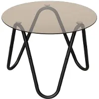 Leitmotiv Side Tabel Ventana Round - Black - Ø 50 CM